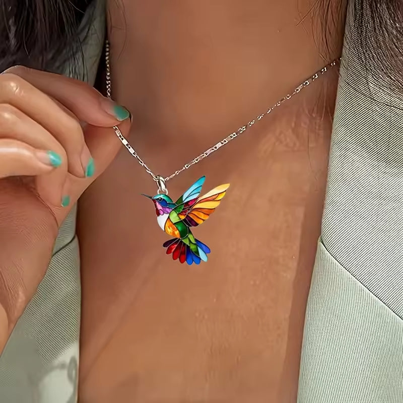 WREN - Hummingbird Necklace and Earrings