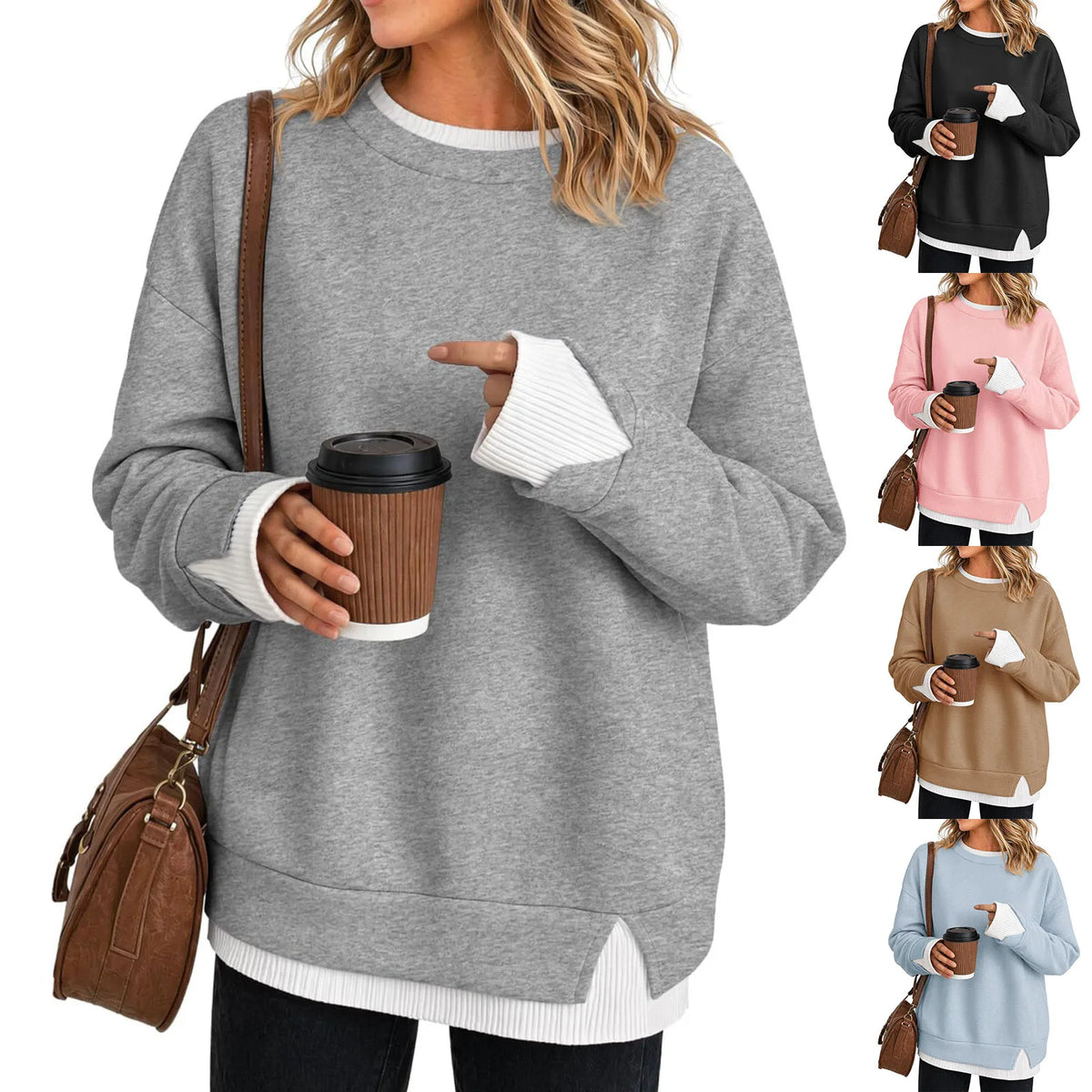 CHARLOTTE - Layered Sweatshirt