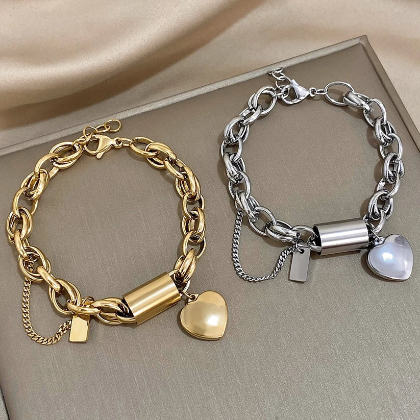 WILHELMINA - Chunky Heart Bracelet