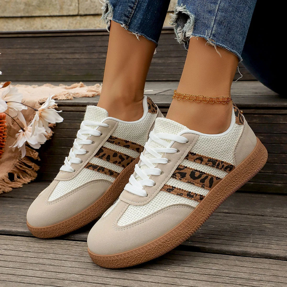 LOLA - Leopard Print Trainers