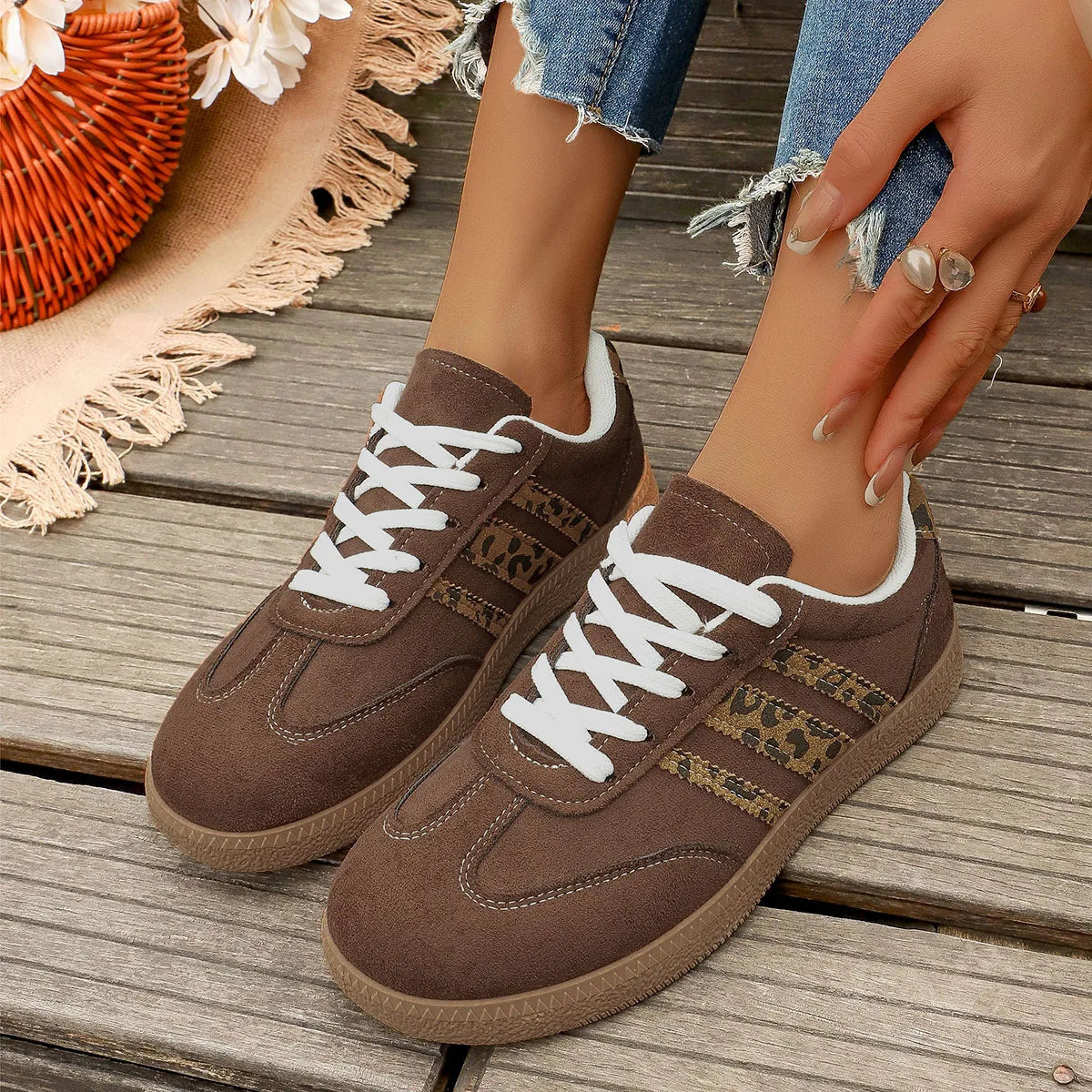 LOLA - Leopard Print Trainers