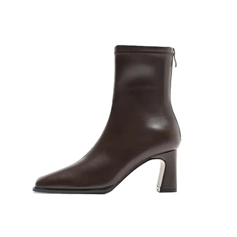 THEODORA - Square Toe Heel Boots