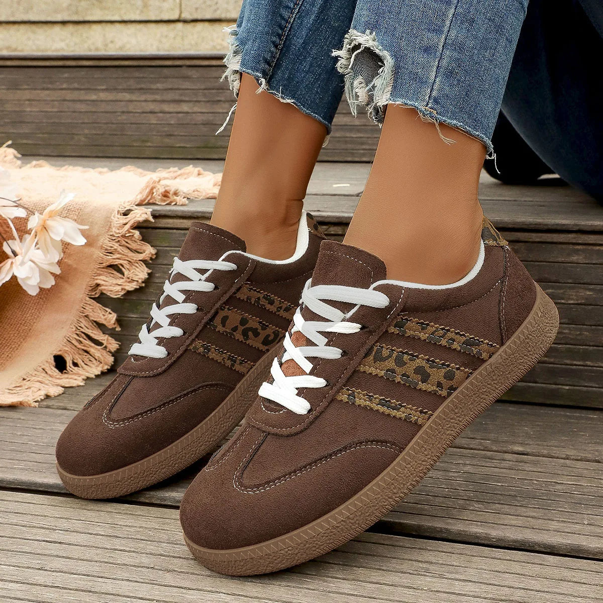 LOLA - Leopard Print Trainers