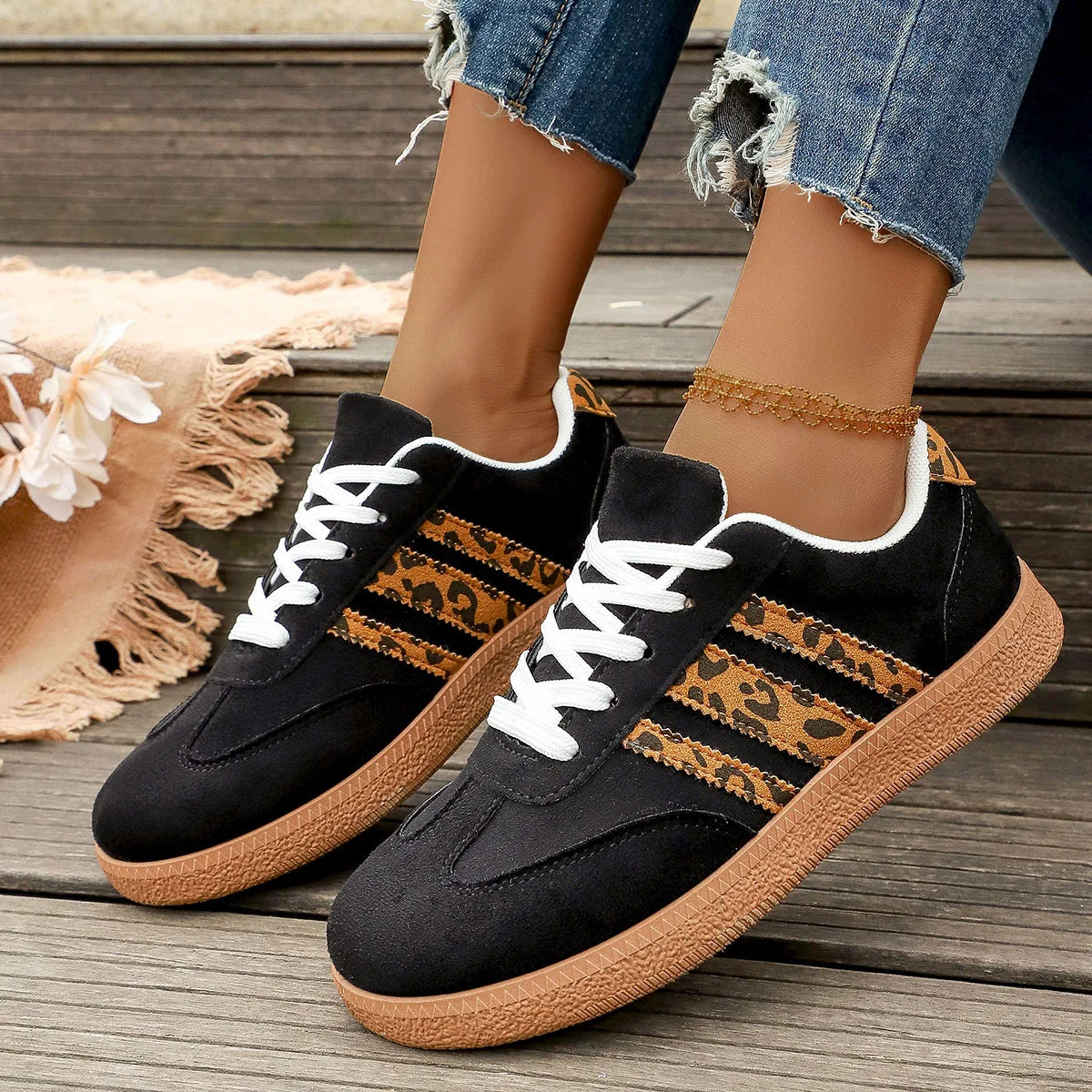 LOLA - Leopard Print Trainers