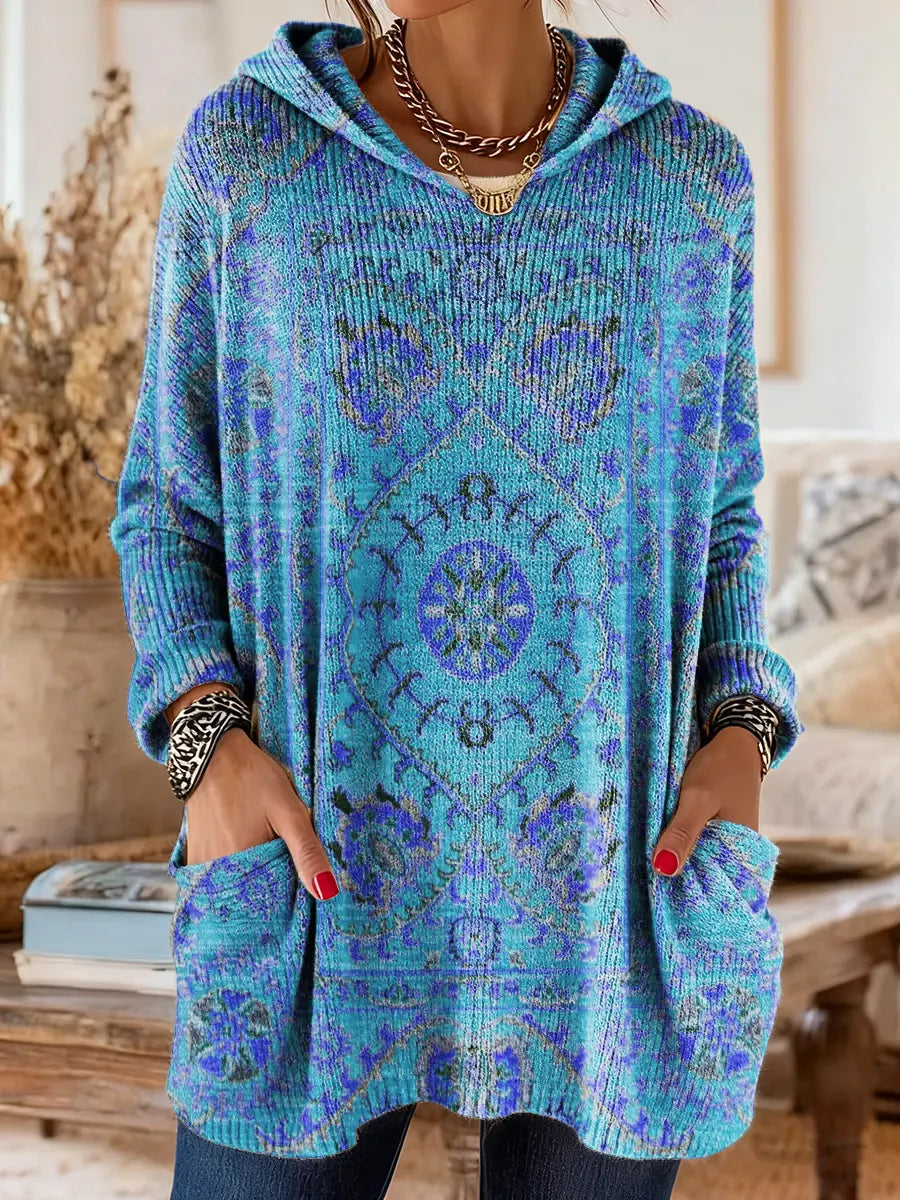 ALICE - Retro Print Hooded Tunic