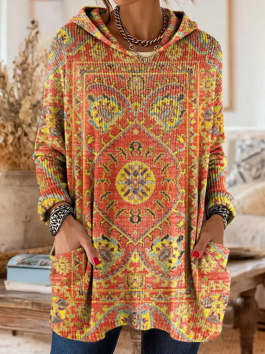 ALICE - Retro Print Hooded Tunic