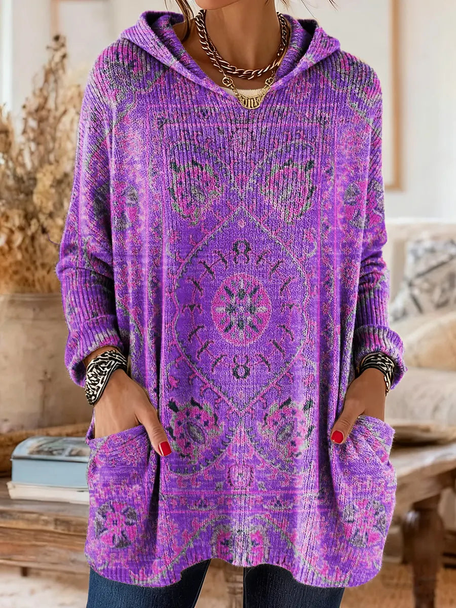 ALICE - Retro Print Hooded Tunic