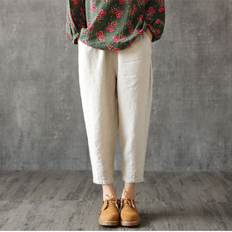 ELOISE - Cropped Cotton Trousers