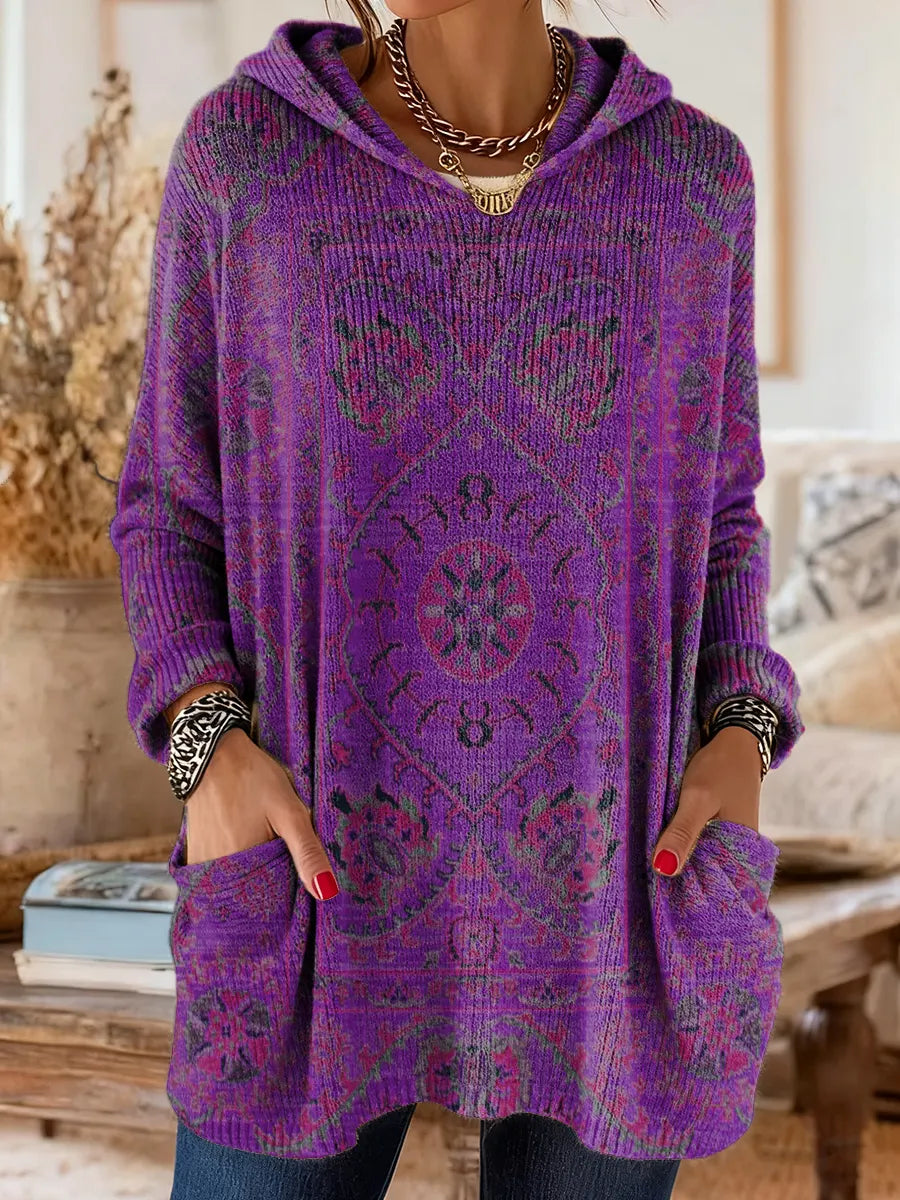ALICE - Retro Print Hooded Tunic