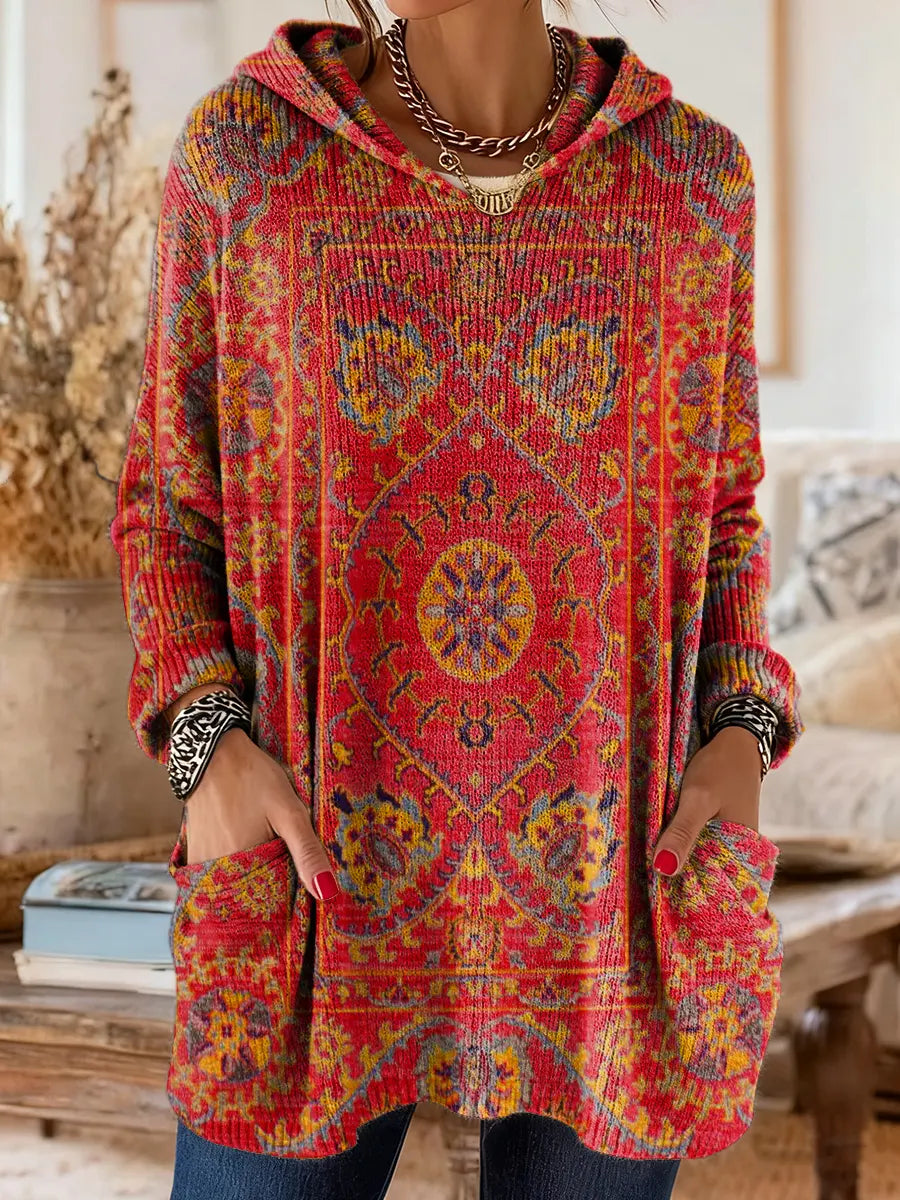 ALICE - Retro Print Hooded Tunic