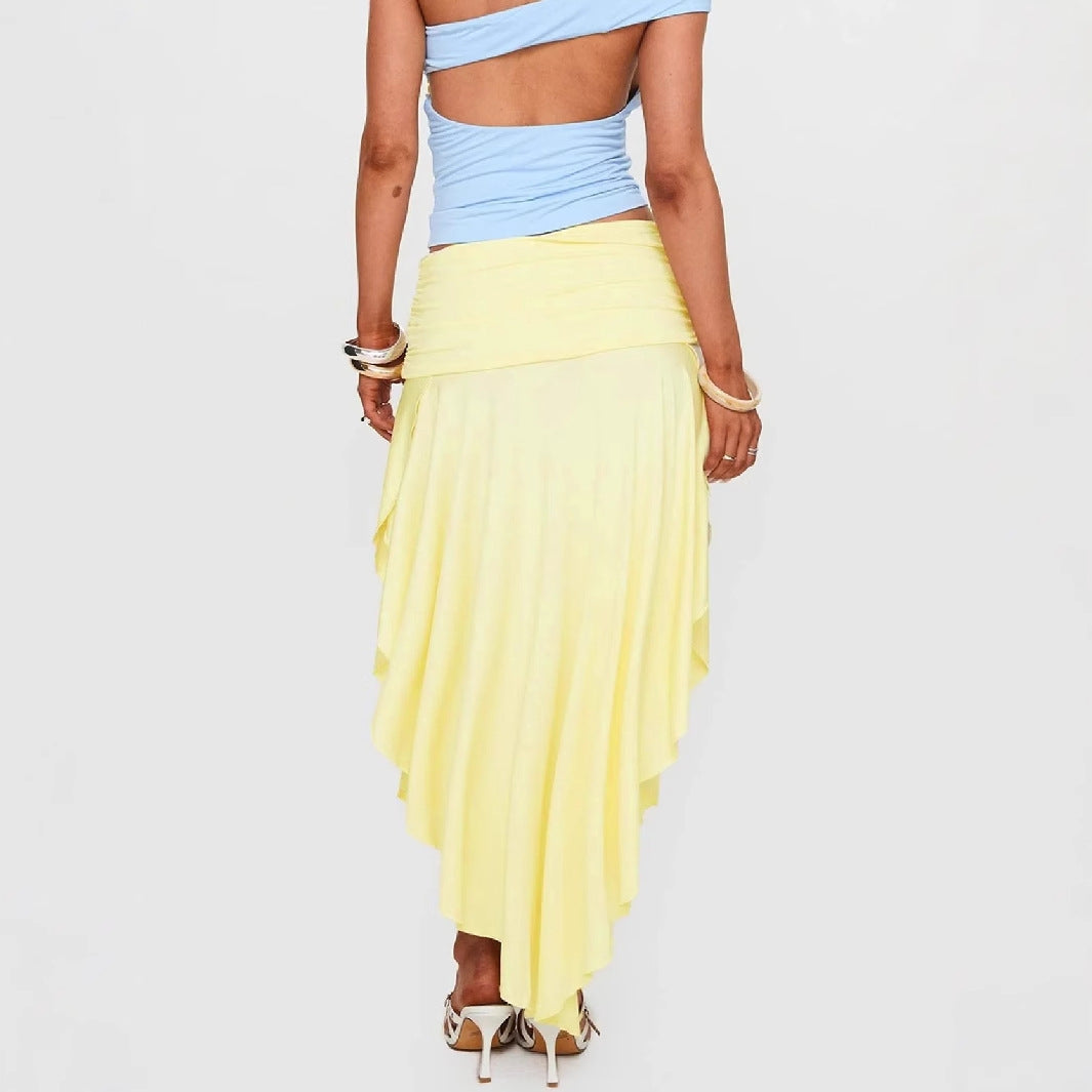 NOELLE - Asymmetrical Midi Skirt