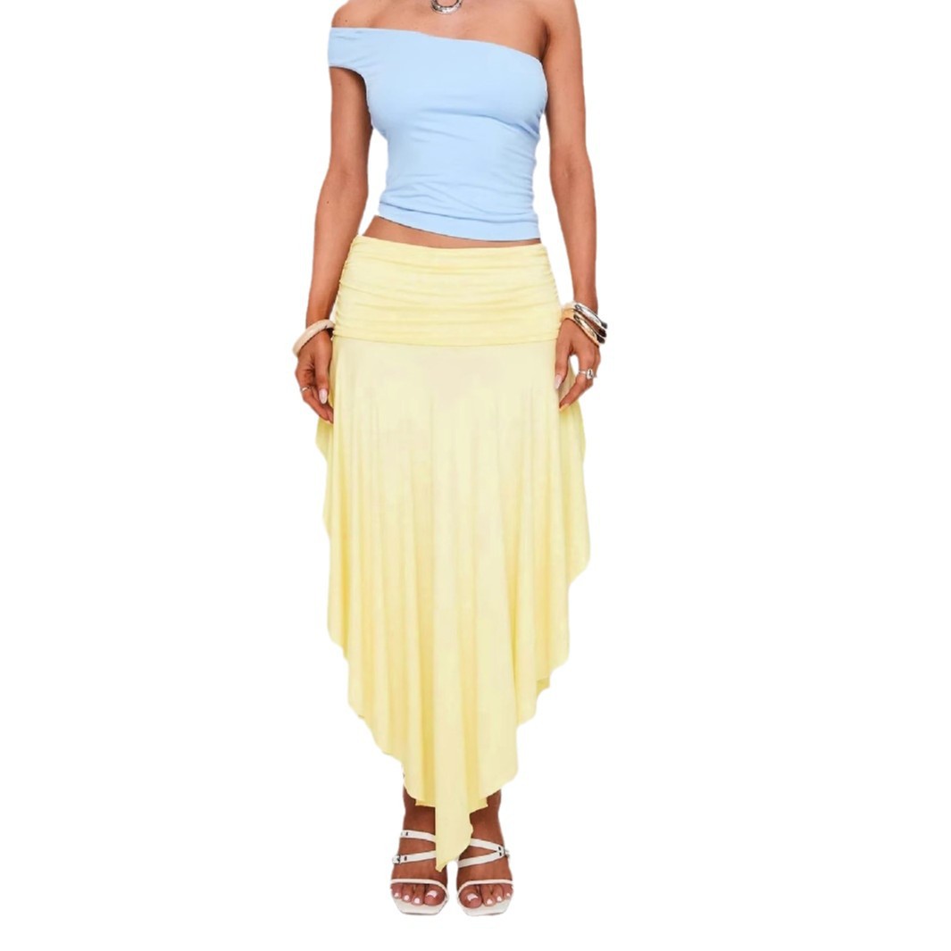 NOELLE - Asymmetrical Midi Skirt