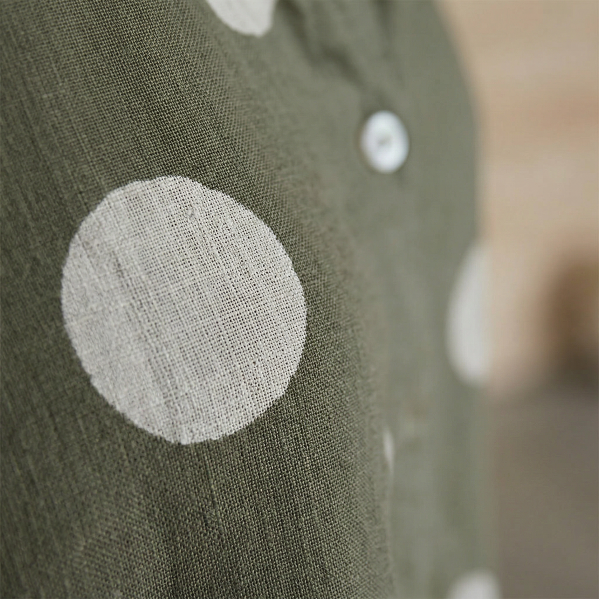 DELLA - Spotted Linen Blouse