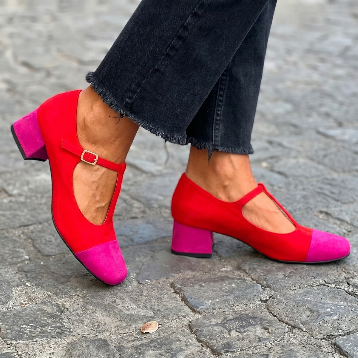 POPPY - Two-Tone Heel Loafers