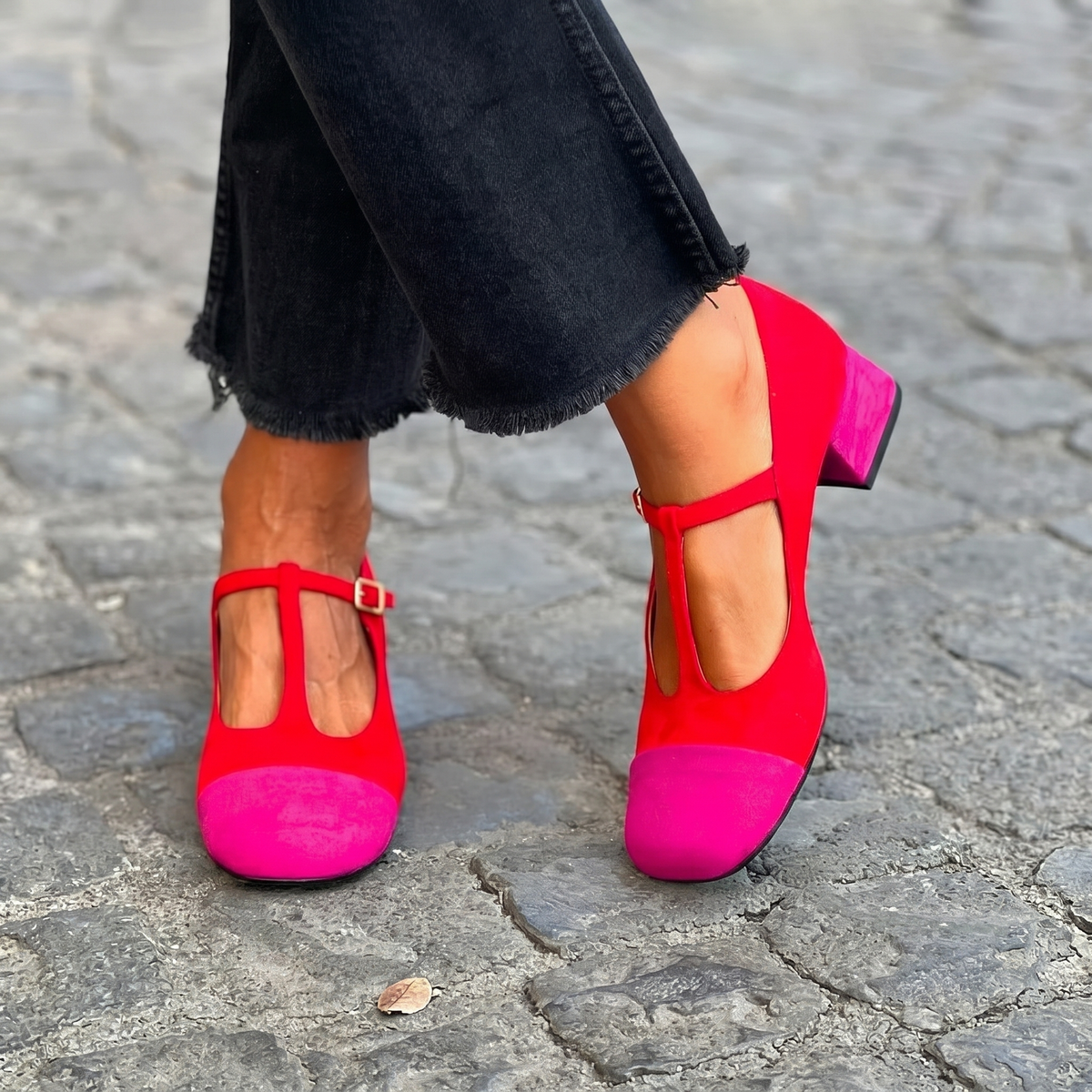 POPPY - Two-Tone Heel Loafers