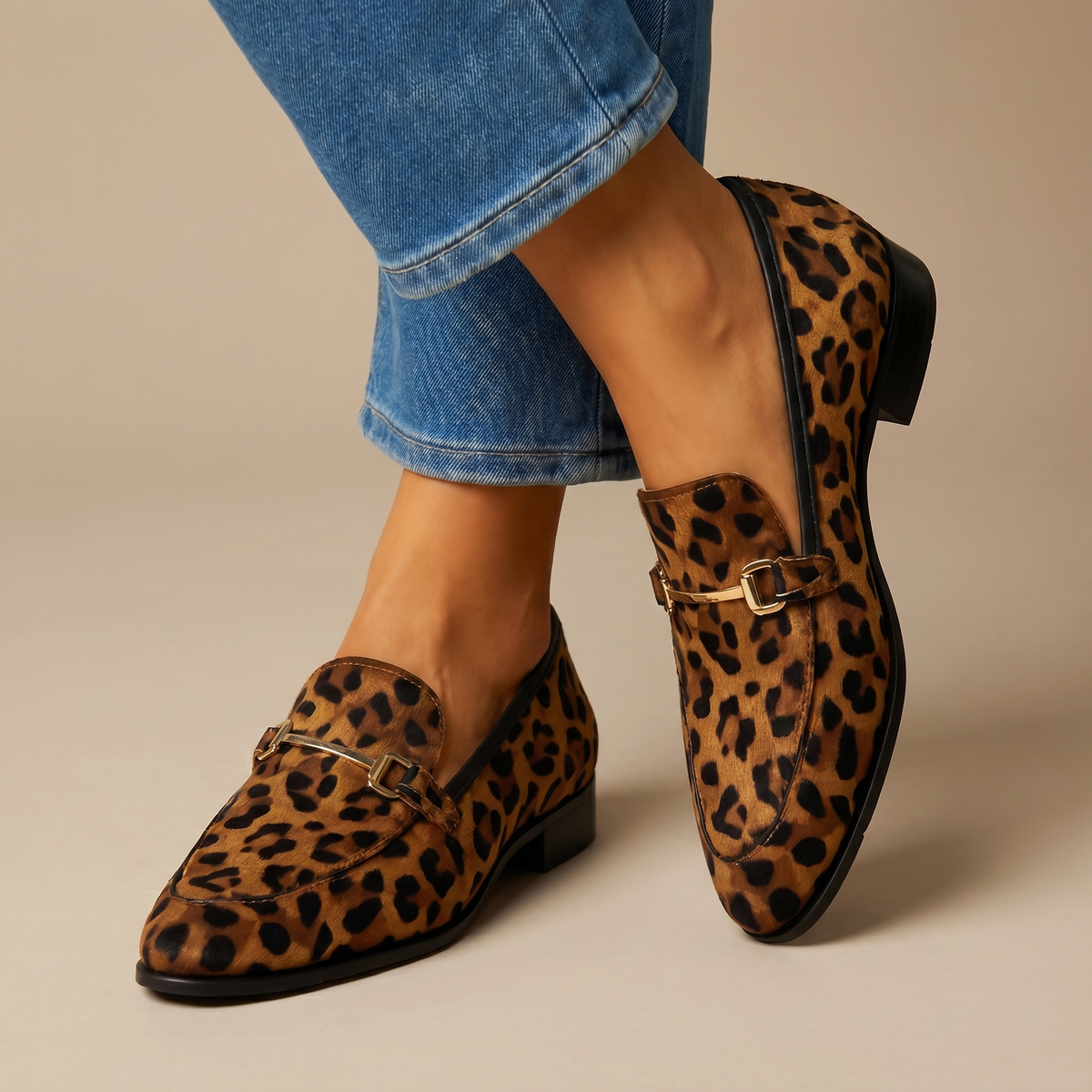 RITA - Leopard Loafers