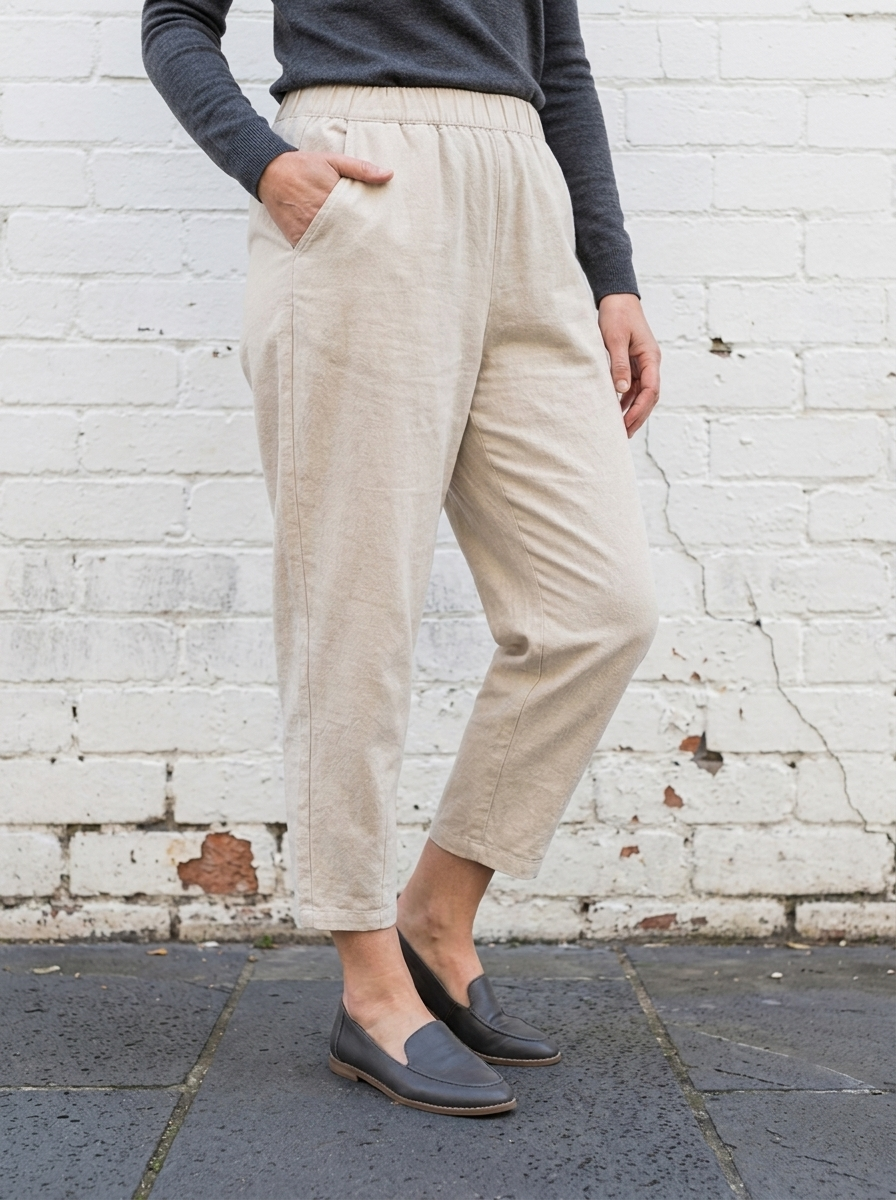 ELOISE - Cropped Cotton Trousers