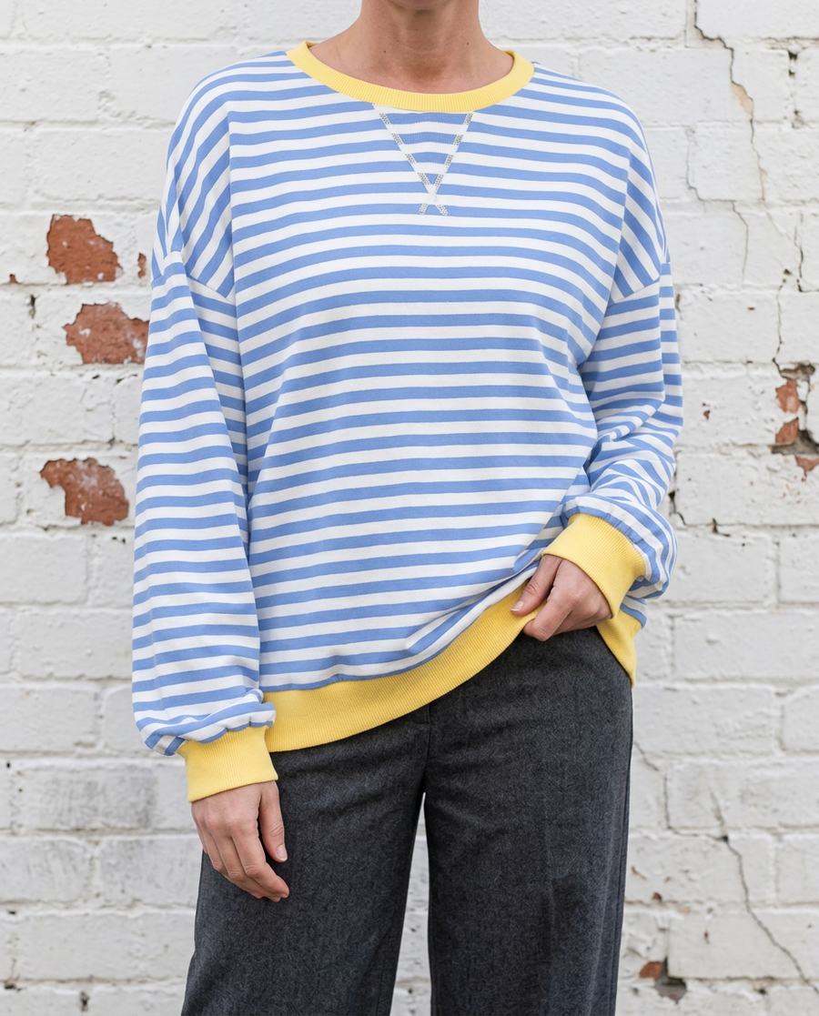 SYLVIE - Striped Round Neck Shirt