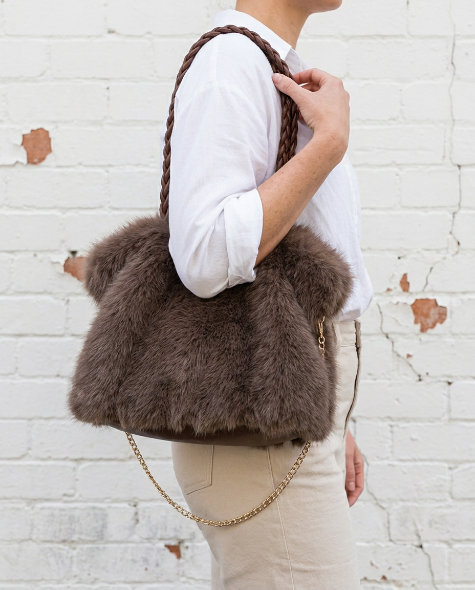 GOLDIE - Plush Shoulder Tote