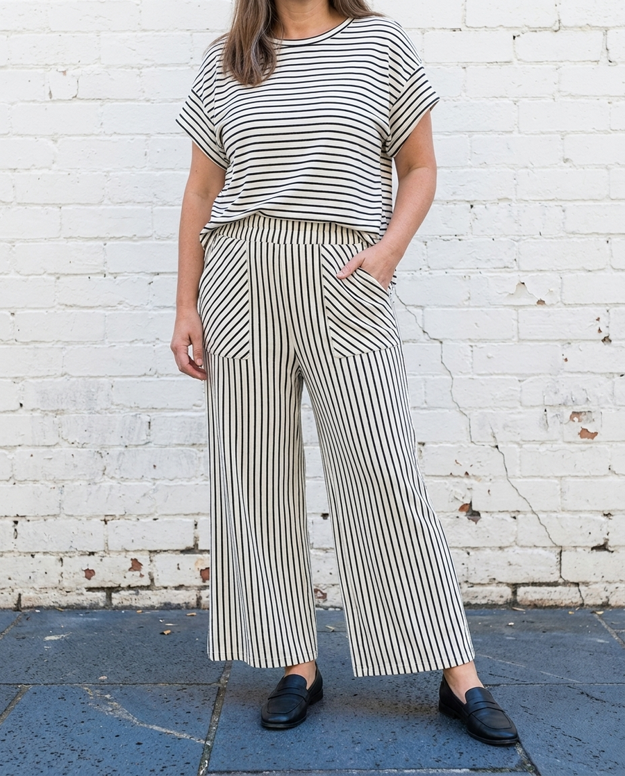 ROSA - Striped Lounge Two-Piece Set