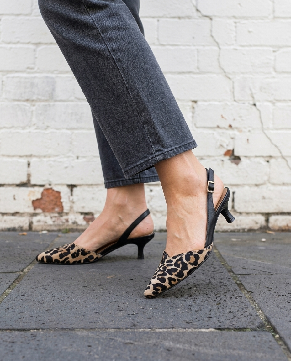 SASKIA - Slingback Animalier