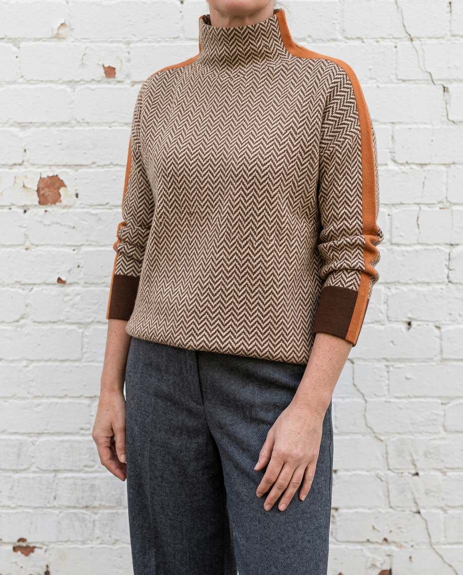 LOUISA - Pullover with High Collar