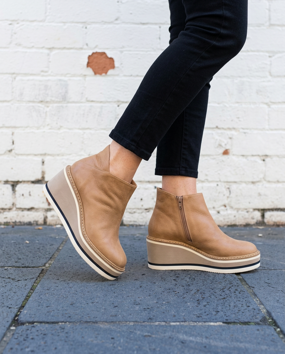 KAMALA - Casual Wedge Ankle Boots