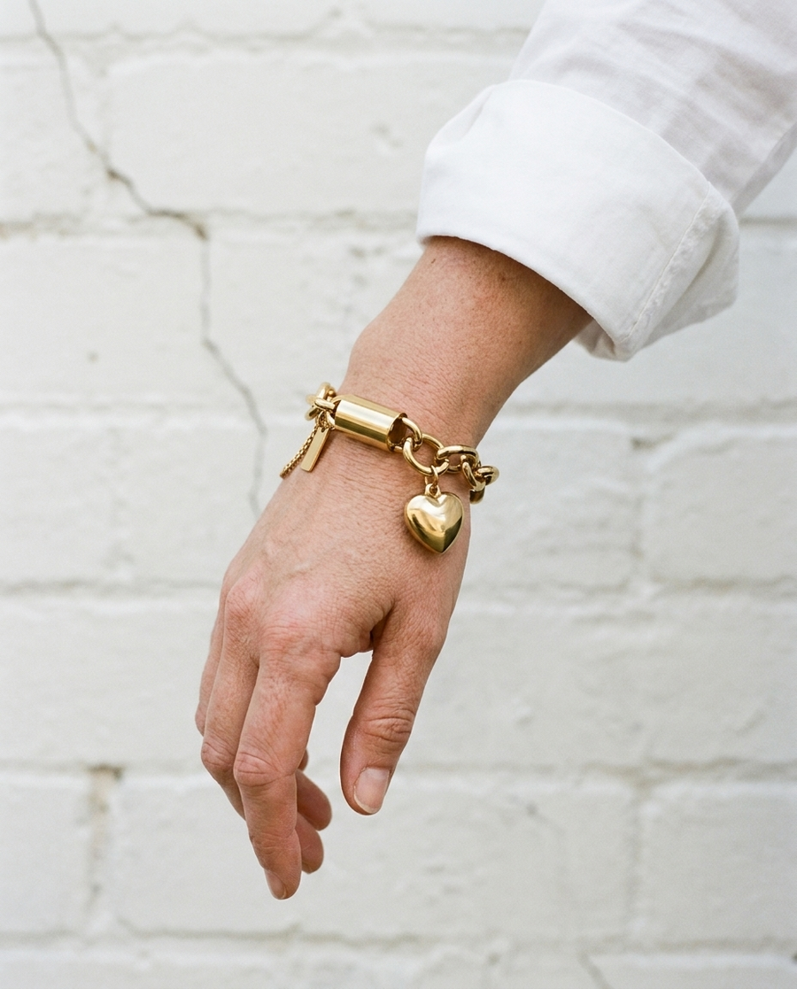 WILHELMINA - Chunky Heart Bracelet