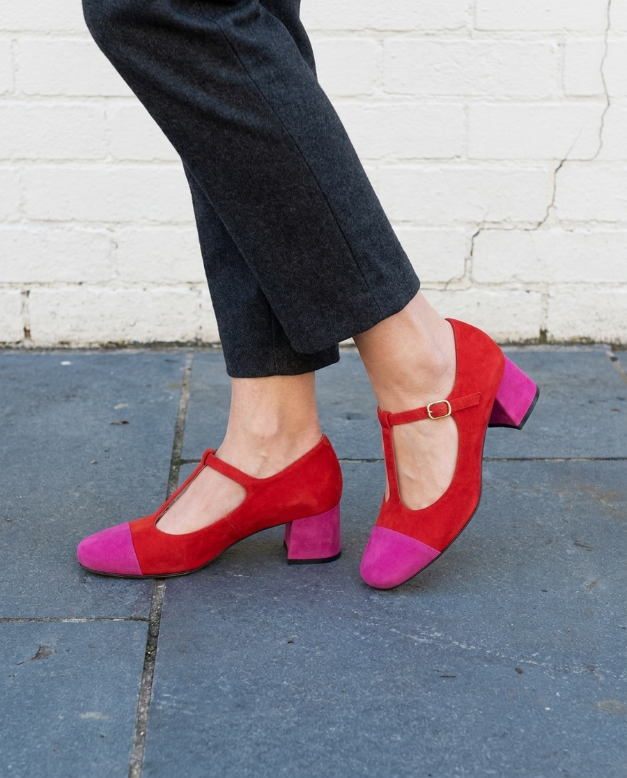 POPPY - Two-Tone Heel Loafers