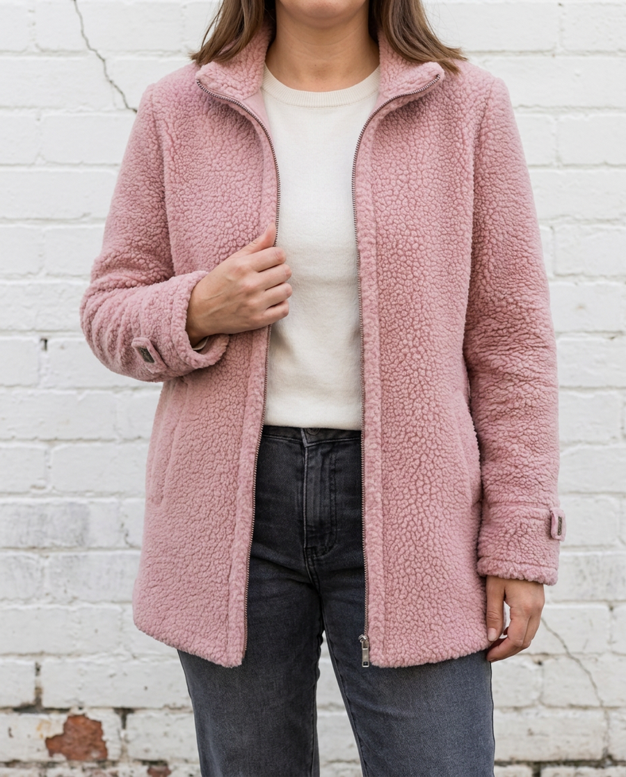 CARISSA - Full-Zip Lambswool-Feel Jacket - Elsie's Melbourne