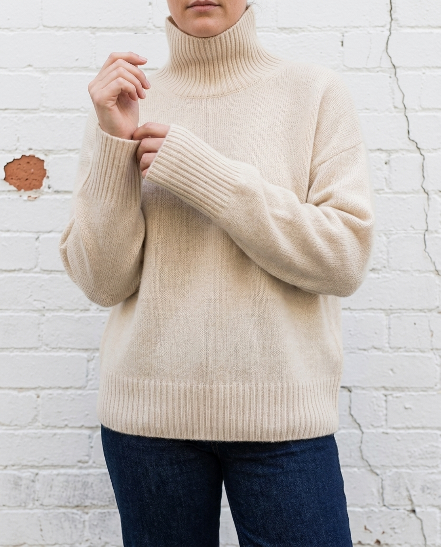 ISABELLA - Cashmere High-Neck Sweater - Elsie's Melbourne