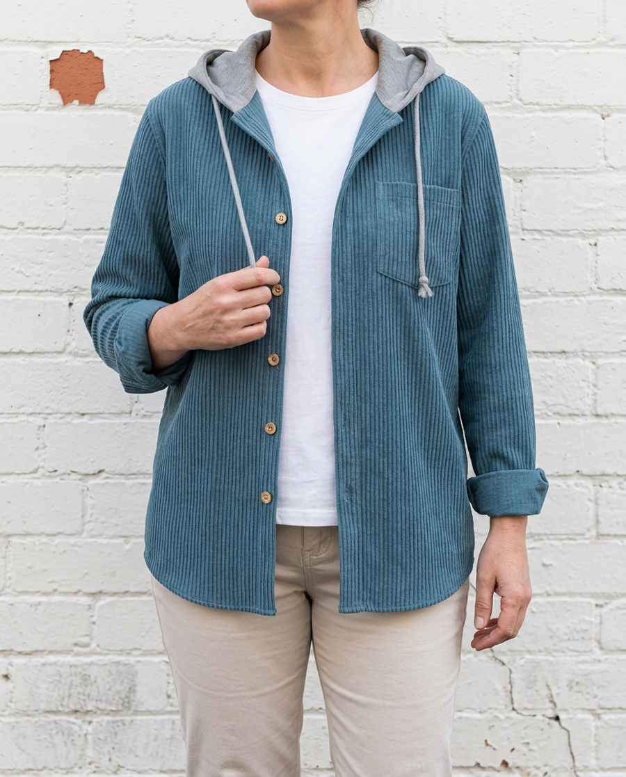 DANIELLE - Corduroy Hoodie - Elsie's Melbourne