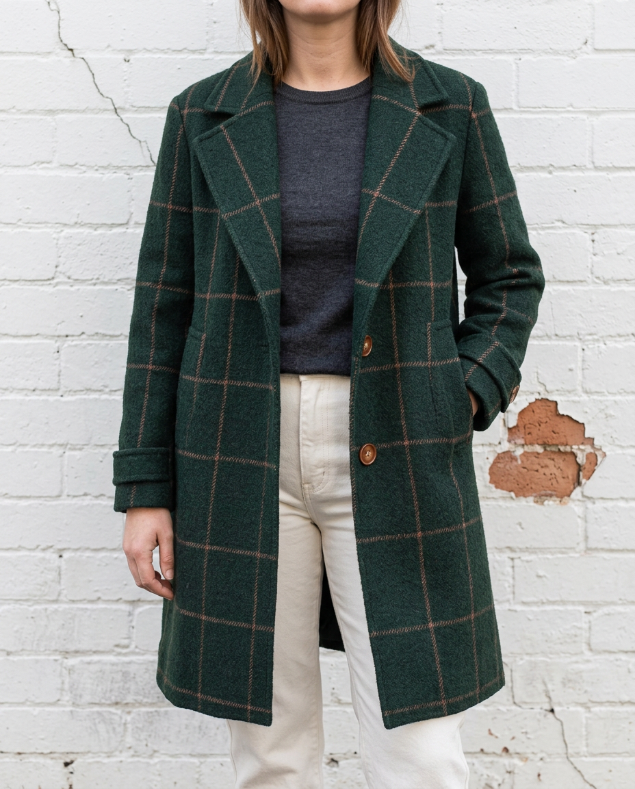 CORALIE - Checkered Coat - Elsie's Melbourne
