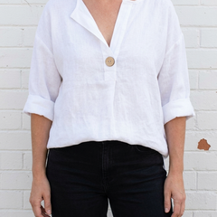 NAOMI - Relaxed V-Neck Top - Elsie's Melbourne