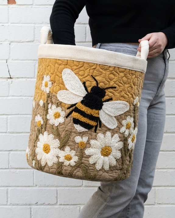 BEATRICE - Daisy and Bee Laundry Basket - Elsie's Melbourne