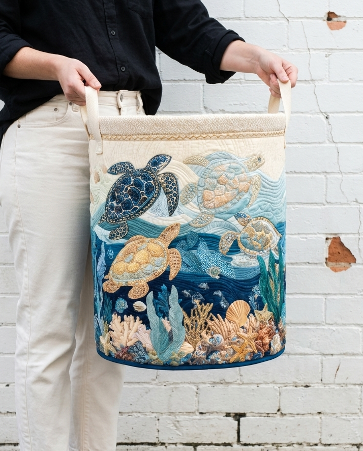 ANNABEL - Seashell Laundry Basket - Elsie's Melbourne